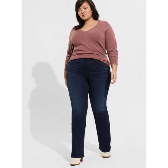 TORRID Lean Jean Slim Boot Super Soft High Rise Jeans Womens 4X Short - Picture 1 of 12